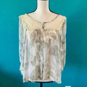 ⭐️ American rag cie sheer blouse in size medium